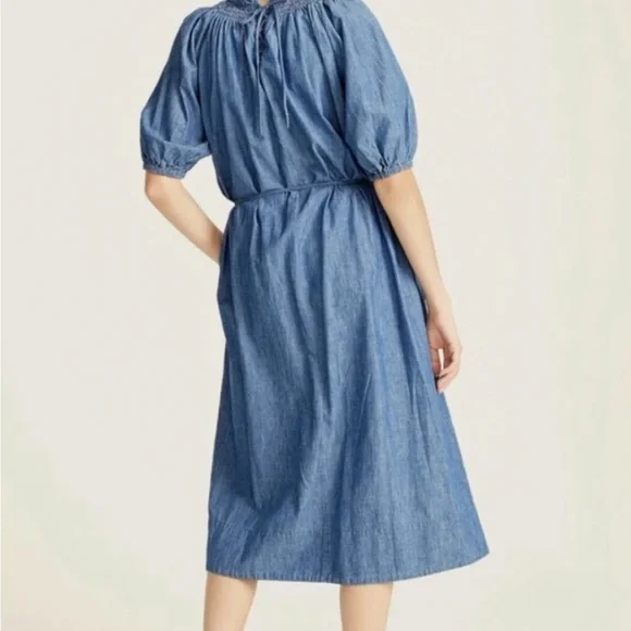 NWT J. Crew size M denim dress in chambray - Picture 3 of 11
